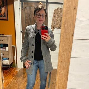 Grey Old Navy thick sweater jacket